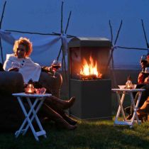 People sitting around a Buzz Faber Fire